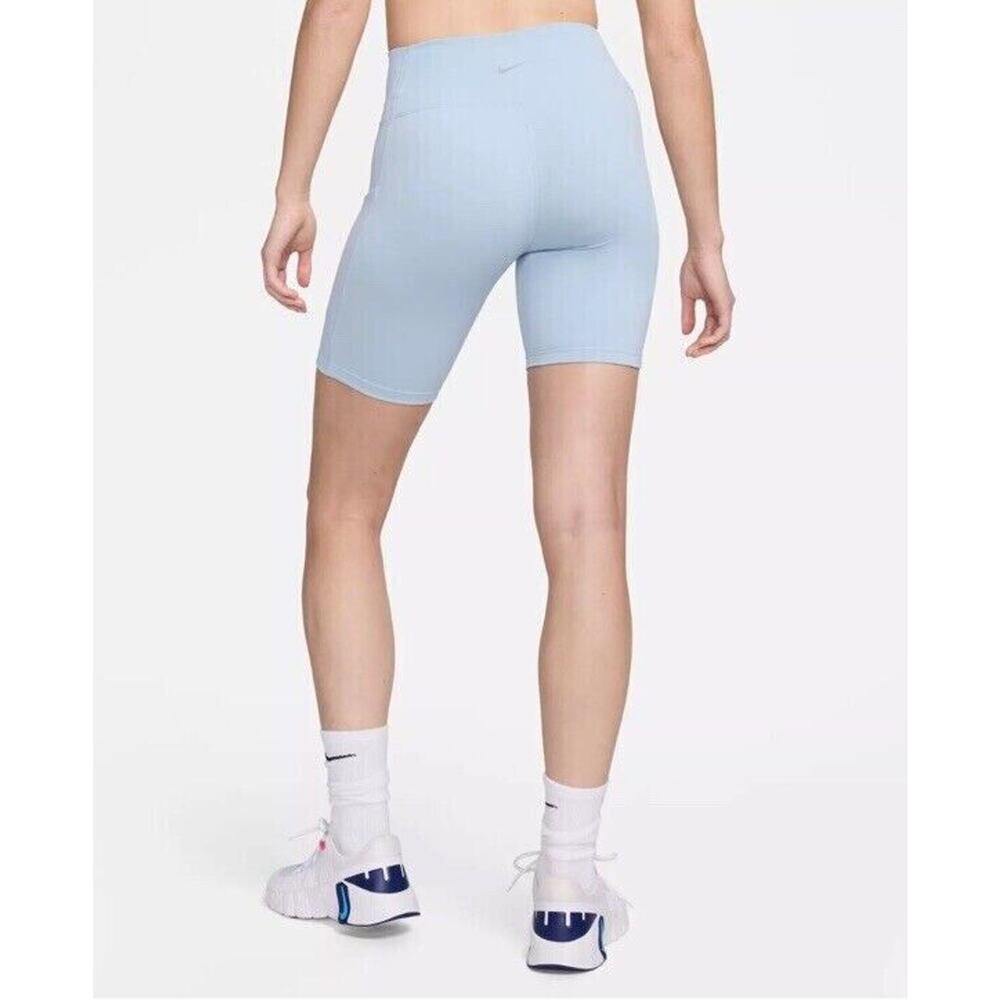 NWT Nike One Dri-FIT High Waist 8" Biker Shorts Blue FZ6758-440 Women's Size XS - Picture 12 of 16
